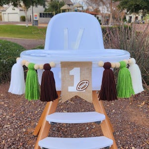 First Birthday Highchair Banner| First Year Down Birthday Banner| Football Birthday Boy Outfit| Football Highchair Banner
