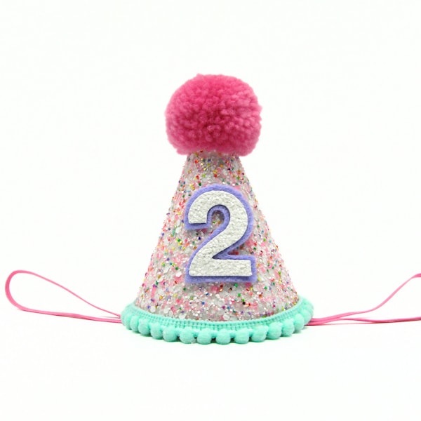 Ice Cream Sprinkles Birthday Hat/ 2 Sweet Birthday Hat/ Ice Cream Shop Birthday Hat/ Smash Cake Outfit/ Sweet One Birthday/ Ice Cream