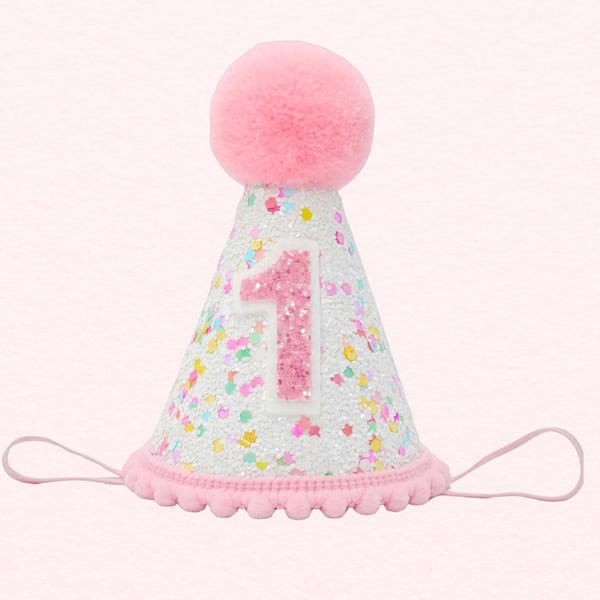 Confetti First Birthday Hat/ 1st Birthday Hat/ Sprinkles Birthday Hat/  Pink Donut Birthday Outfit/ Ice Cream Birthday/ Cupcake Birthday