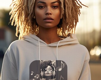 Afro Chic Graphic Print Heavy Blend Hooded Sweatshirt