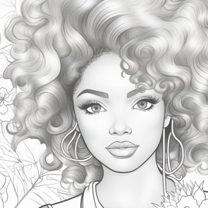 Afro-chic Melanin Coloring Pages - Etsy