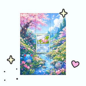 Extended Art Binder Page Pokemon Placeholder Set – Ready to Slide Into Your Binder Free shipping Slowpoke - GE