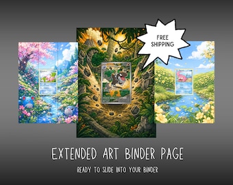 Extended Art Binder Page Pokemon Placeholder Set – Ready to Slide Into Your Binder