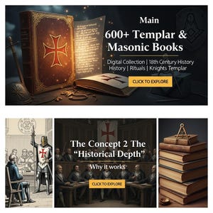 600 Masonic Book Collection 18th Century Freemasonry History, Secret Rituals, Knights Templar, Masonry Texts (Digital)