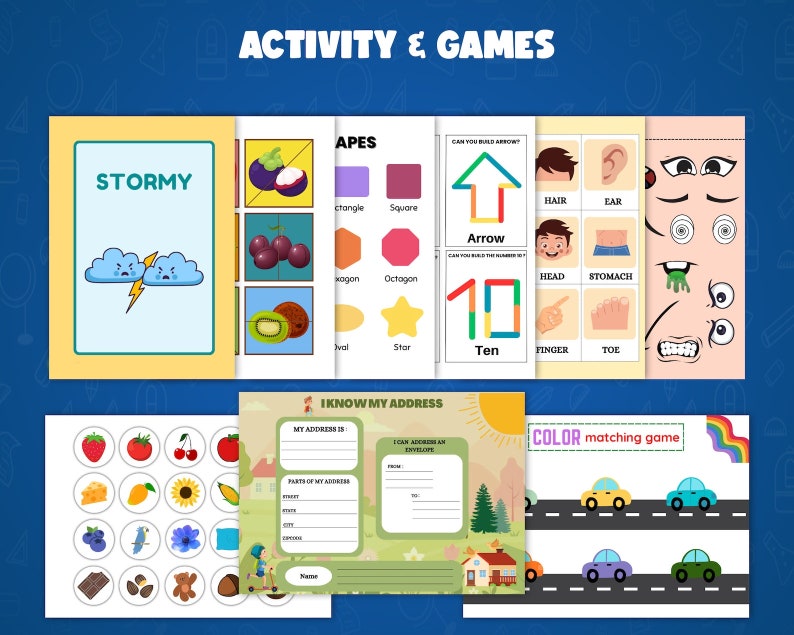 Preschool Learning Bundle: 2800+ Activity Worksheets (digital Download ...
