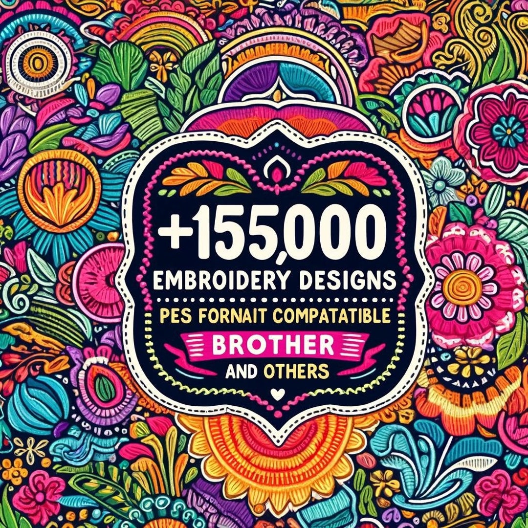 150,000+ Machine Embroidery Designs: PES Files for Brother, Babylock ...