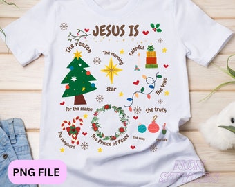 Religious Christmas Kids png, Retro Nativity Toddler png, Custom Christmas Kids T-Shirt, Christian Kid Holiday Tee png