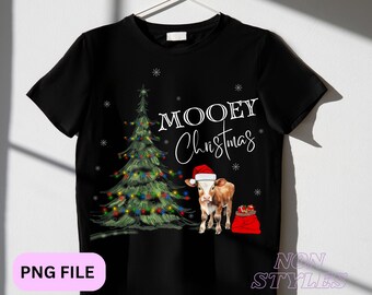 Mooey Christmas png, Western Christmas png, Christmas Heifer png, Xmas Cow png, Christmas Adult Crewneck  png