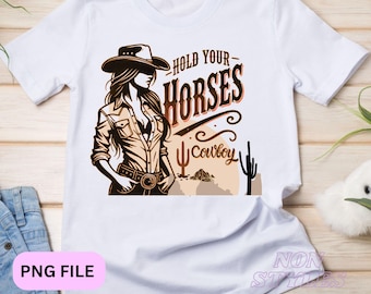 Hold Your Horses png, Vintage Cowgirl png, Western , Cowboy, Cow Girl
