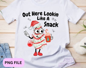 Out Here Lookin Like A Snack PNG ,Christmas Tree Cake Snack with Stanley Cup, Christmas Tree Cake PNG, Christmas tree little debbie png