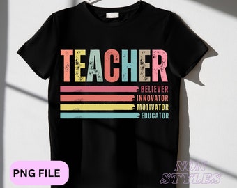 Retro teacher png design, teacher png , teacher life png , teacher clipart, teacher sublimation, back to school png, digital downloa