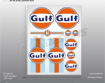 Gulf Livery stickers set Gulf Livery decals, stickers graphics decals Laminated