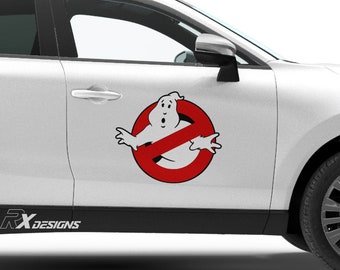 2 x Ghostbusters Car Decal, Ghostbusters Stickers for Car Doors, stickers graphics decals Laminated,