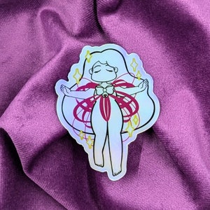 Bee and Puppycat Transformation Holographic Vinyl Sticker