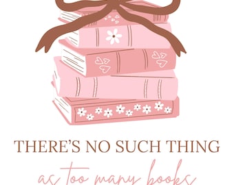 Pink Books & Bows PNG, Girly Bookworm Shirt Design (Digital Download)