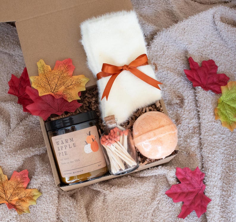Fall Hug in A Box Thinking of You Box Friend Gift Box Fall Themed
