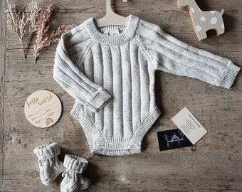 Organic Knit Baby Onesie (3-6 Month) | Personalized New Mom Gift