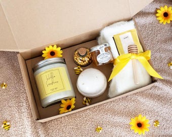 Sunshine Gift Box | Candle, Tea, Honey & Socks