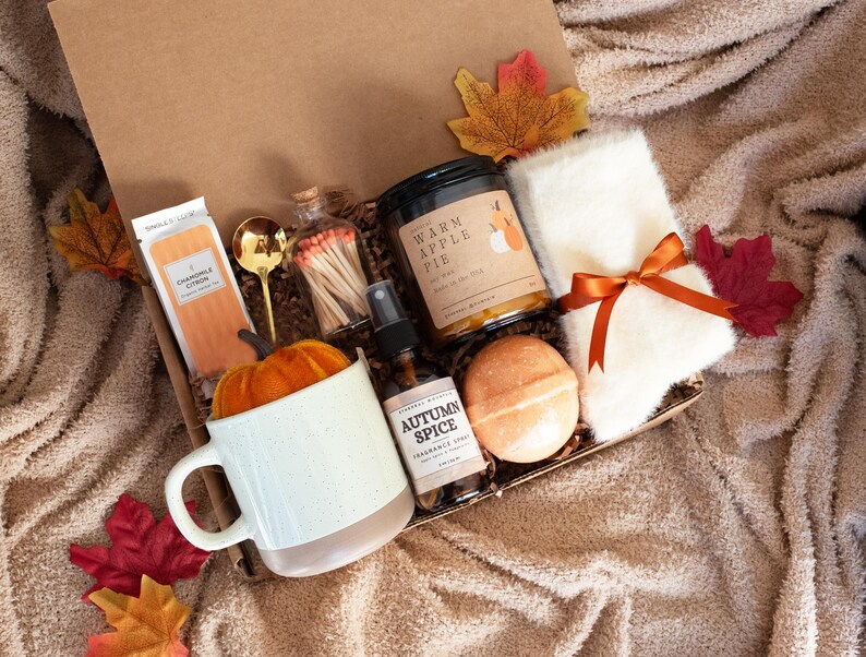 Fall Hug in A Box Thinking of You Box Friend Gift Box Fall Themed