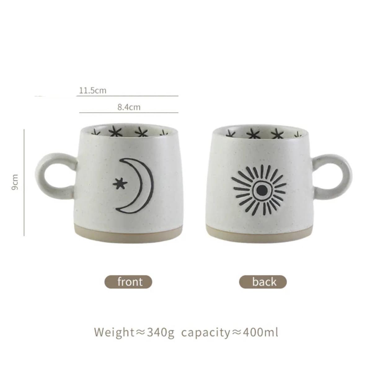 Handmade Ceramic Mug Moon & Star Mug Ceramic Mug - Etsy
