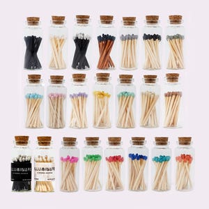 Colored Matches in Glass Vial | Ethereal Mountain, 25 Count