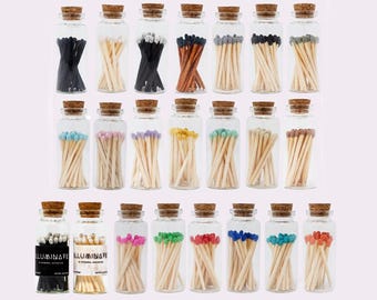 Colored Matches in Glass Vial | Ethereal Mountain, 25 Count