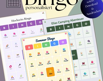 Zaprojektuj własne karty bingo | Edytowalny szablon bingo | Na urodziny, do szkoły, na wesela i imprezy | Bingo do druku | Pobierz natychmiast