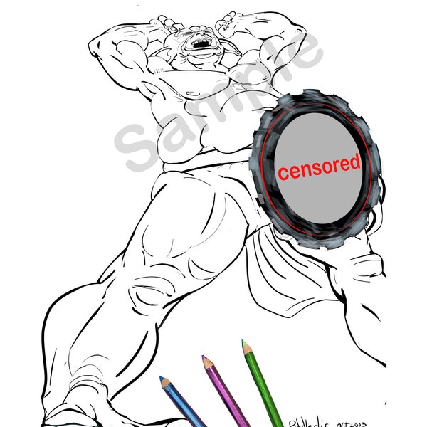 Ogres with Boners printable coloring page