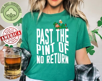 Koszulka do picia zabawna impreza T-shirt na dzień Świętego Patryka dla mężczyzn i kobiet, humor piwny, koszulka graficzna, irlandzki bar crawl, skakanie po barach, prezent dla dorosłych
