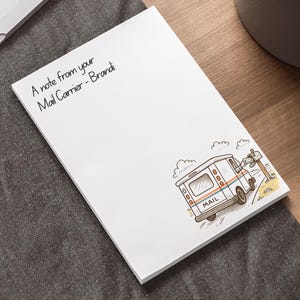 Custom Mail Carrier, Sticky Notes Personalized, USPS Delivery Note Pad Package, Attempt Notice Postal Worker Stationery, Carrier Memo Pad