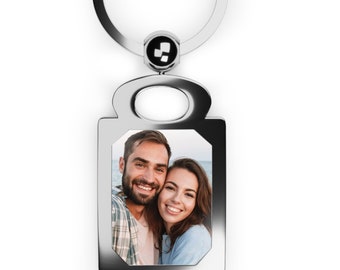 Personalized Photo Keychain, Zinc Alloy Rectangle Keychain