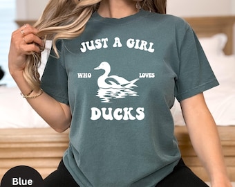 Enten-Liebhaber-T-Shirt - niedliche Enten-Silhouette, Komfort-Farben-T-Stück