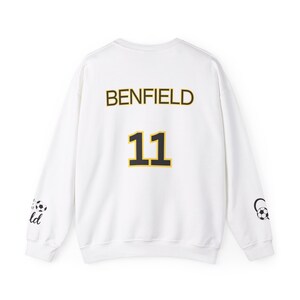 Unique Soccer Mom Sweatshirt - Personalized Players Last Name & Team Number in Team Colors