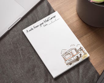 Notas adesivas, blocos de notas Post-it® para carteiros para anotações rápidas na rota, presente para carteiro, blocos de notas adesivos, acessórios de mesa,
