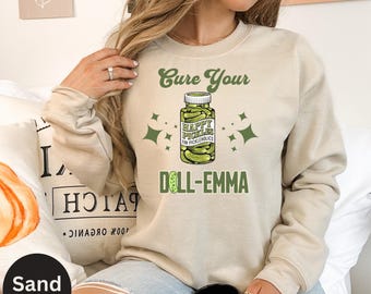 Funny Pickle Sweatshirt: Pickleholic Prescription Bottle Design
