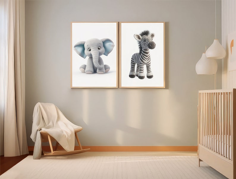 Elephant Nursery Prints Girl Room Girl Wall Art Baby Girl Little Girl