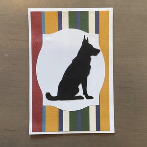 6 Blank Handmade German Shepherd Note Cards with Envelopes