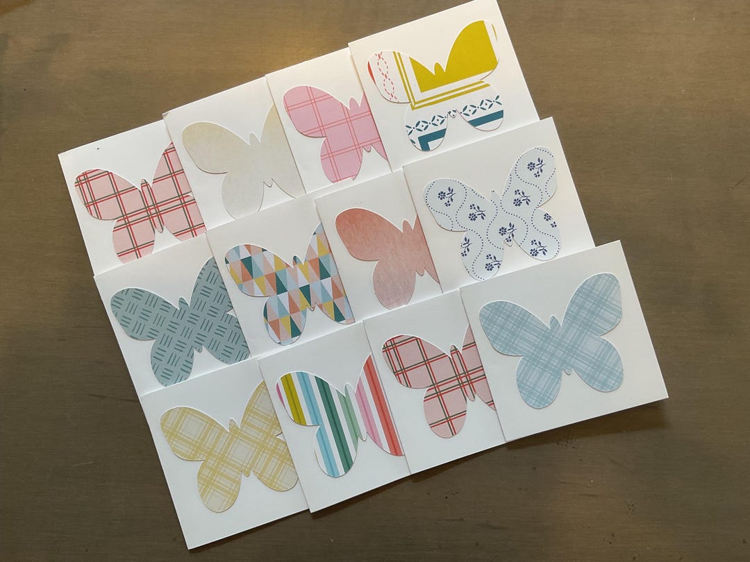Handmade Mini Butterfly Note Cards - Spring Designs, Set of 20 - Etsy