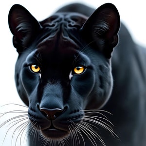 Black Panther Wall Art Print Animal Poster Wildlife Art Wall Decor Panther Silhouette Animal Wall Art Feline Artwork