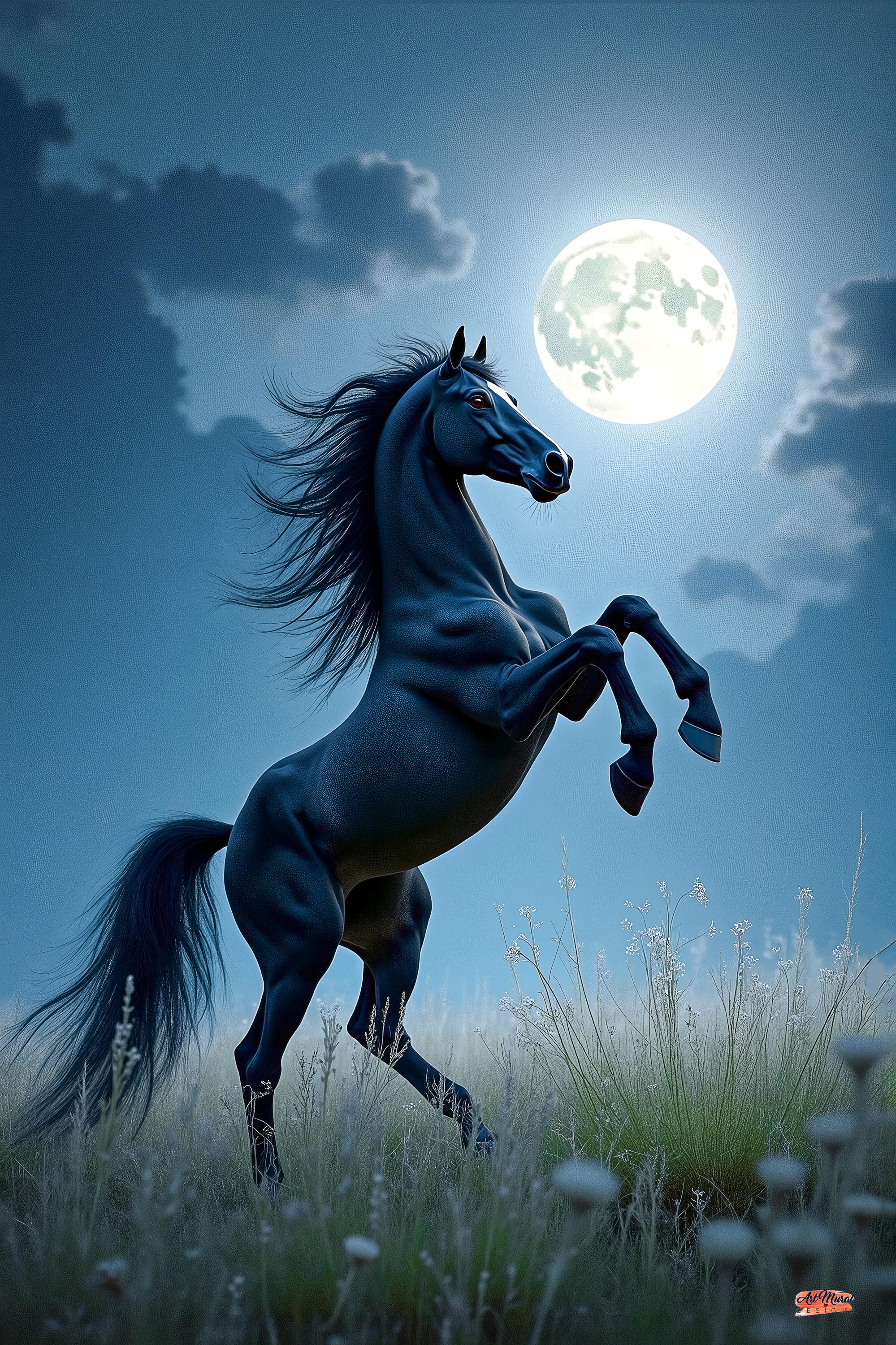 Parure De Lit 220 X 240 Cm - Motif Cheval 3D - Avec Fermeture Éclair