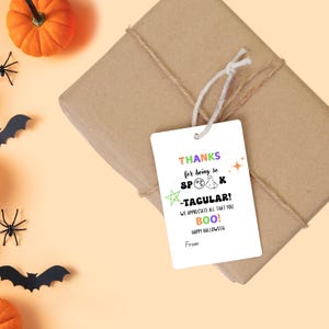 Editable Halloween Gift Tag for Teachers, Halloween Class Gift Tag, Halloween Treat Tags, Trick or Treat Bag Tag, Halloween Party Favor Tag
