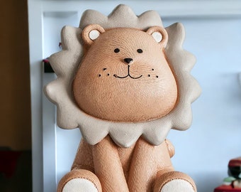 Cartoon Cute Lion Kids Piggy Bank Home Bedroom Decor Storage