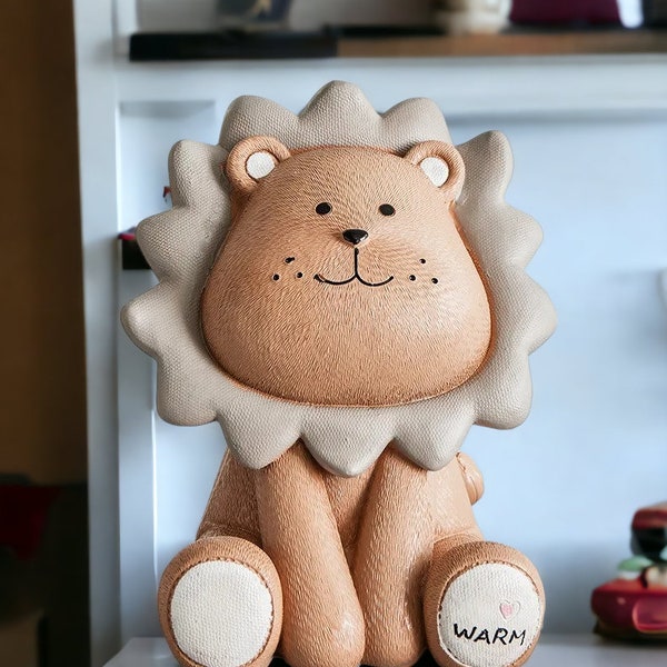 Cartoon Cute Lion Kids Piggy Bank Home Bedroom Decor Storage