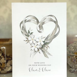 Personalised Wedding Card, Wedding Congratulations Card, Wedding Card, Luxury Wedding Card, Bride & Groom Card, Handmade Keepsake Card.
