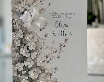 Wedding Card, Friends, Grandson, Granddaughter, Daughter, Son, Congratulations Wedding Card, Luxury Wedding Card, Bride & Groom Wedding Card