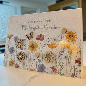 60. Geburtstagskarte Oma, Mutter, 50., 60., 70., 80., 90., 100. Mutter Karte, Sechziger Geburtstag Mama, 80. Geburtstag, handgemachte 60., jedem Alter