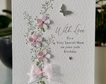 Carte d'anniversaire des 70 ans de maman, 50e, 60e, 80e, 90e, 100ee carte de maman, 70e anniversaire de maman, carte de 70e anniversaire, carte faite main de 70e maman