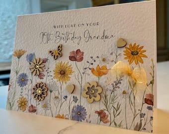 80e grand-mère, carte d'anniversaire de maman, 50e, 60e, 70e, 90e, 100e carte de maman, 70e anniversaire de maman, carte de 80e anniversaire, tout âge, tout nom