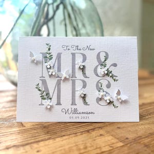Carte de mariage personnalisée faite main pour la fille et le gendre, carte de mariage de félicitations, carte de mariage de luxe, carte de mariage des jeunes mariés.