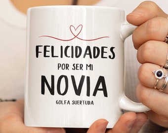 Divertida Taza para Novia Tazón regalo para el Día de los Enamorados Taza de cerámica para pareja